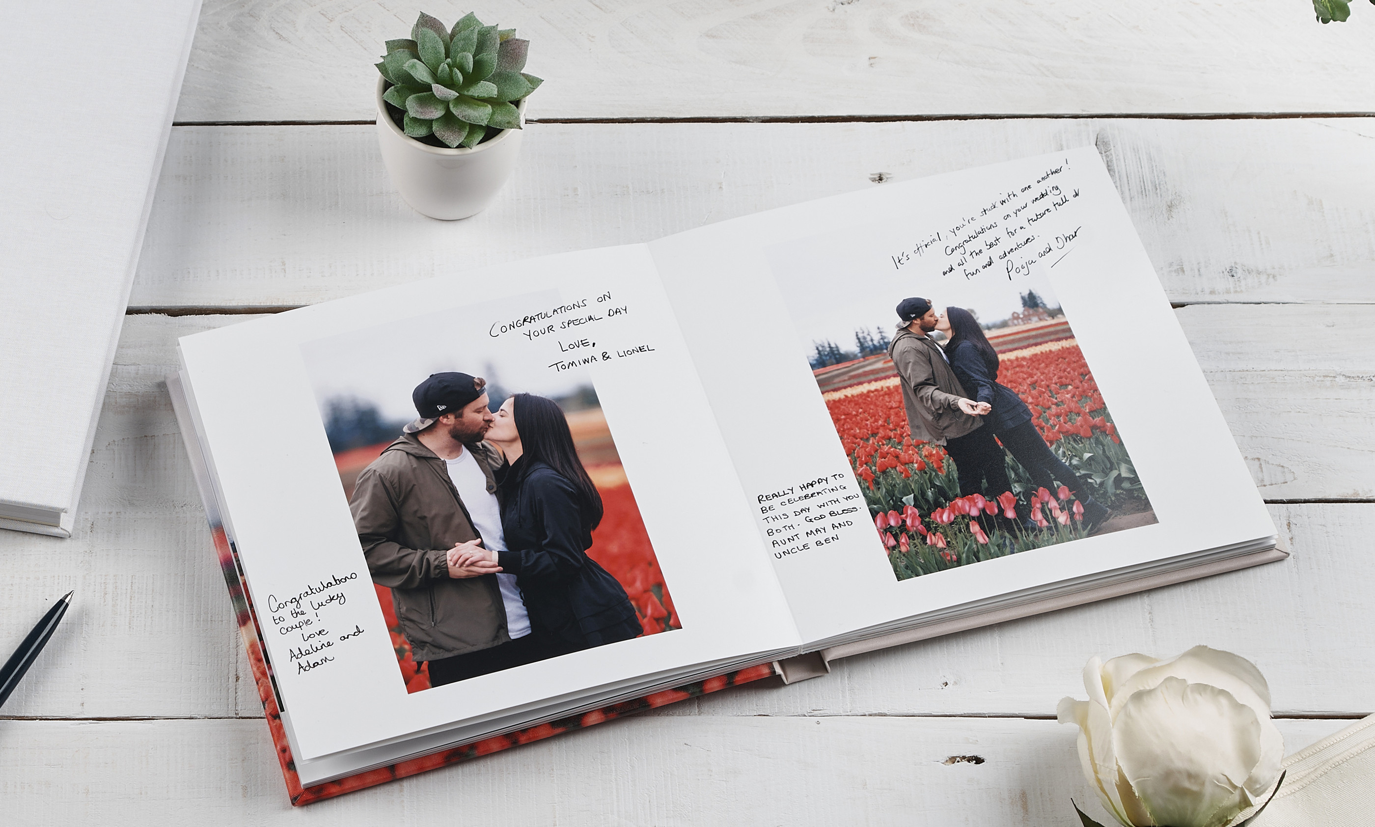  Libro de invitados de boda personalizado para parejas