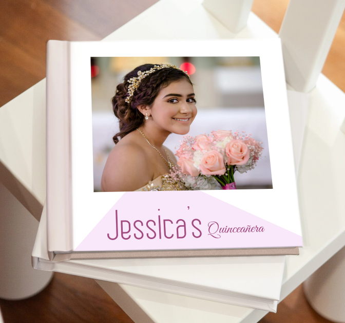 Quinceanera photo book cover