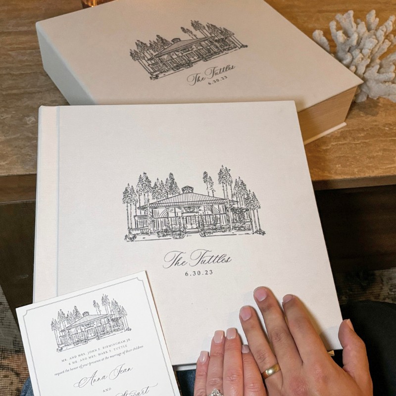 Invitation Design Replicated by PikPerfect on Wedding Album Cover and Wedding Album Box.