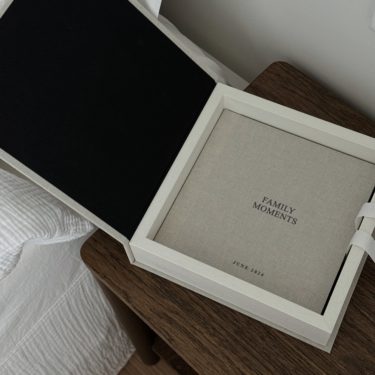 Family Photo Album with Linen Cover