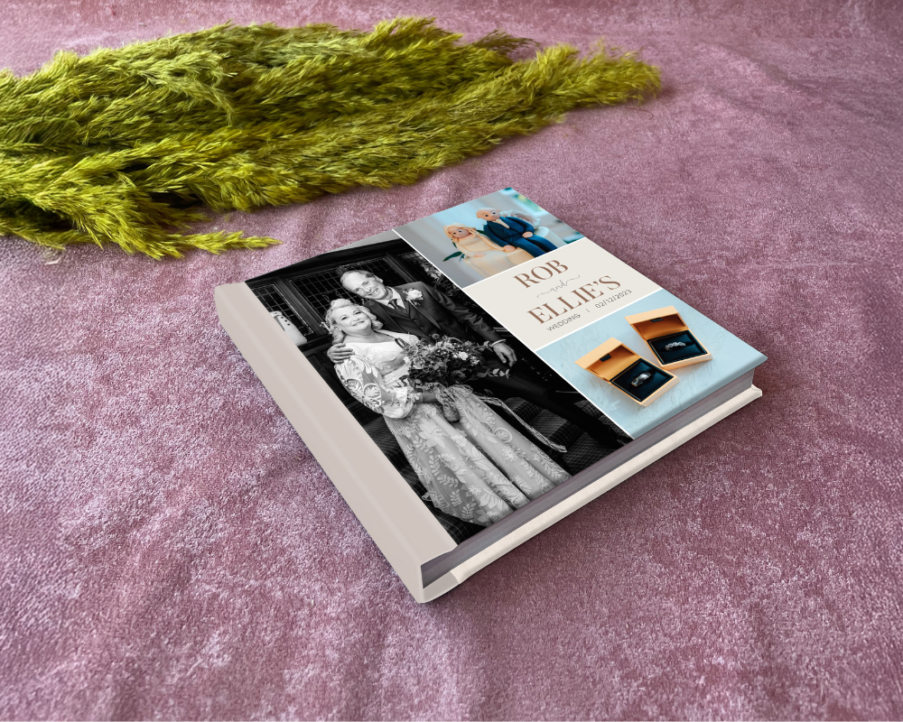 premium layflat wedding album with a photo cover by PikPerfect